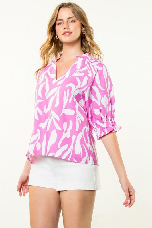 Pink Palms Top