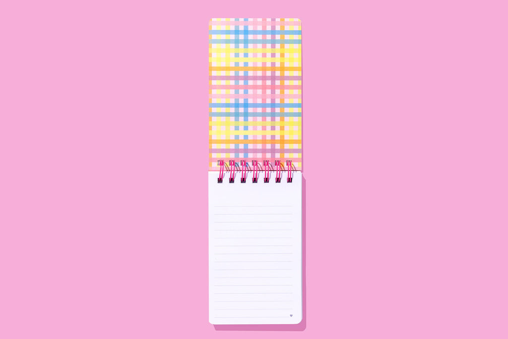 Small Spiral Top Notebook - Colorful Bows