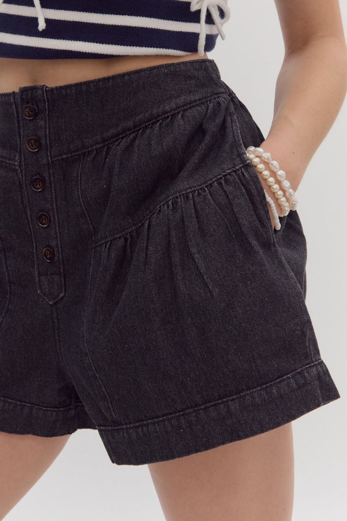 Denim Flare Shorts