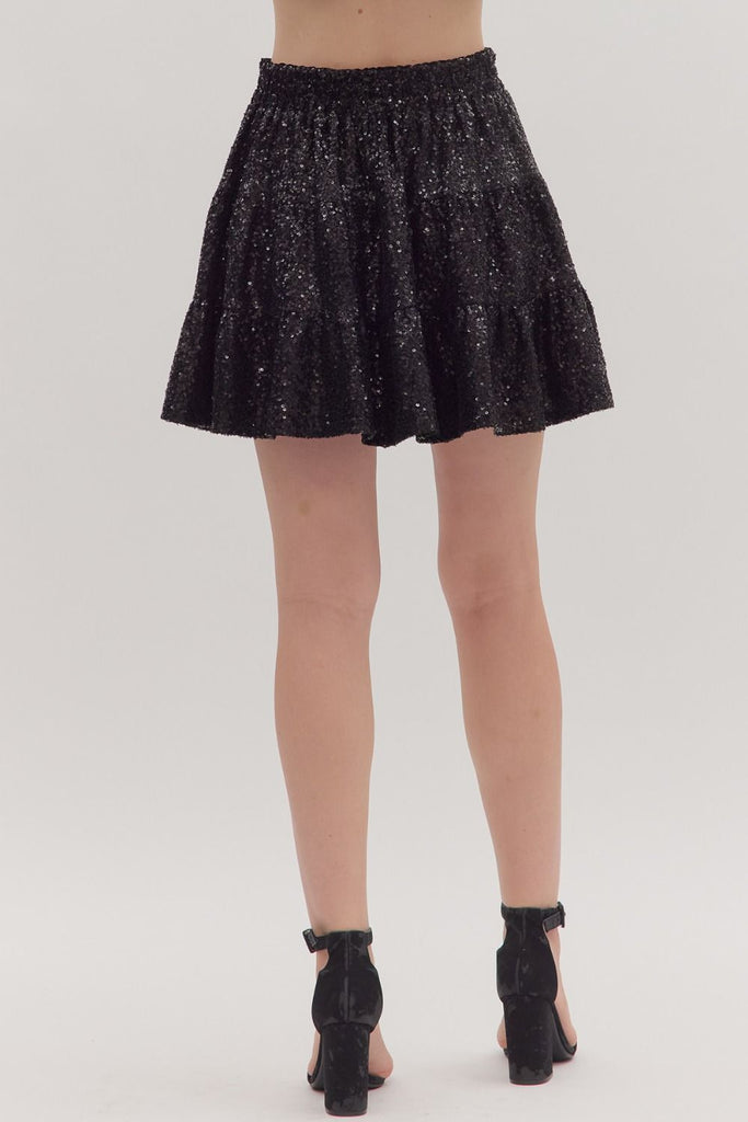 Sequin Tiered Skirt