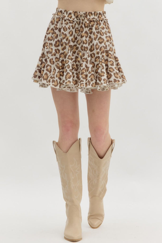 Leopard Tiered Skirt