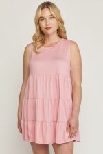 Blush Tiered Knit Dress