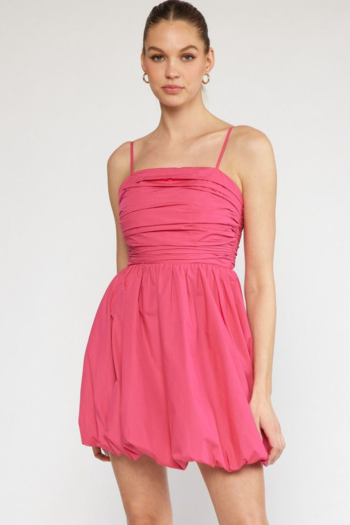 Pleat Bubble Dress