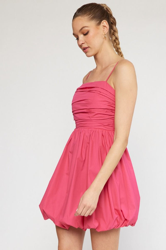 Pleat Bubble Dress