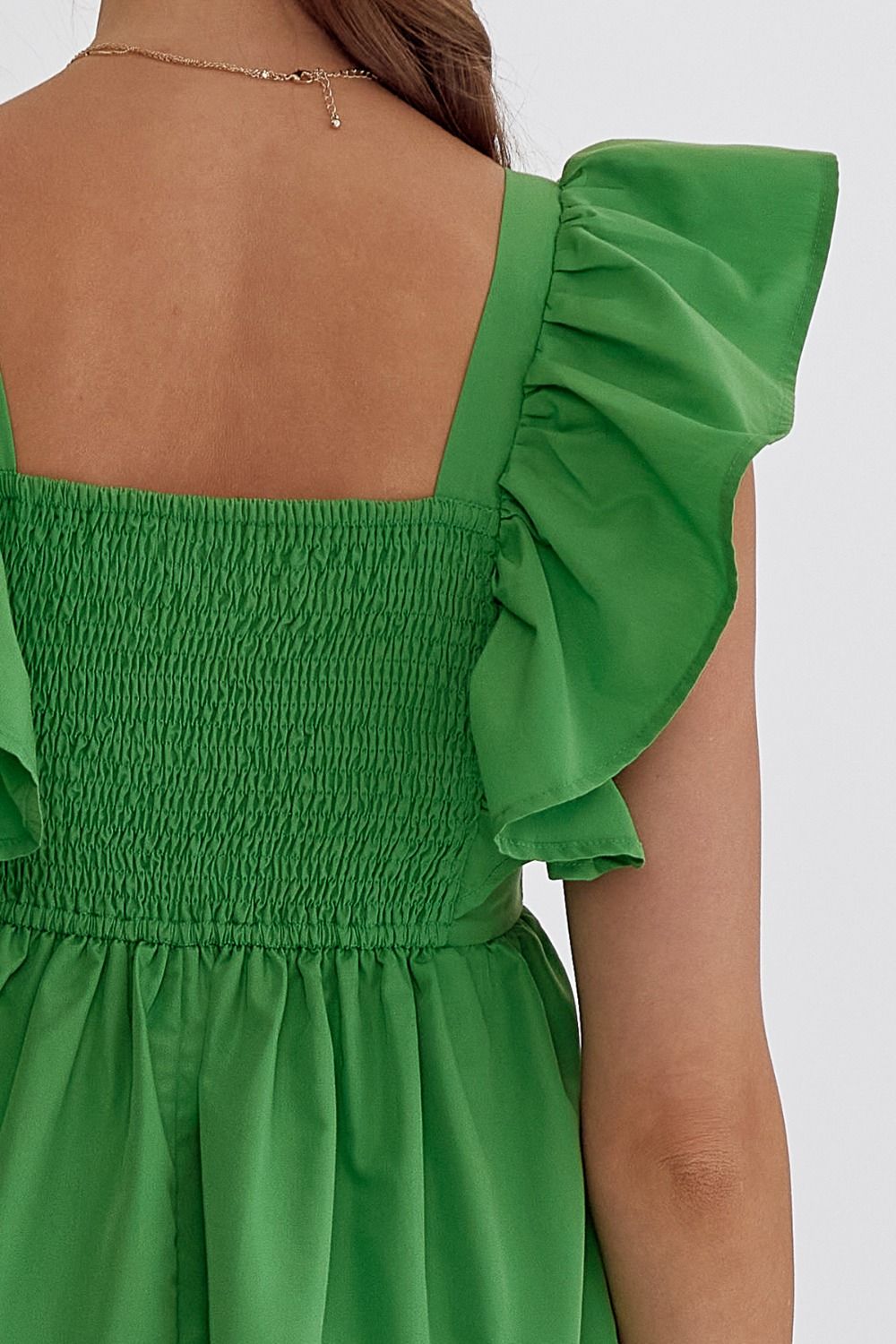 Green Ruffle Dress Large Green Ruffle Dress Large