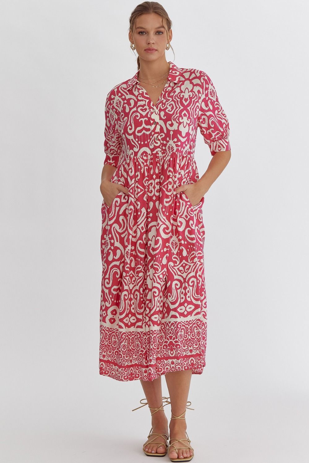pink paisley dress Pink Paisley Dress – Striped Box Boutique