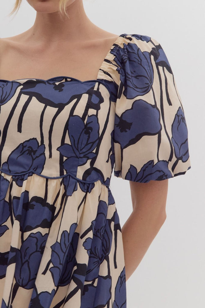 Blue Poppy Dress