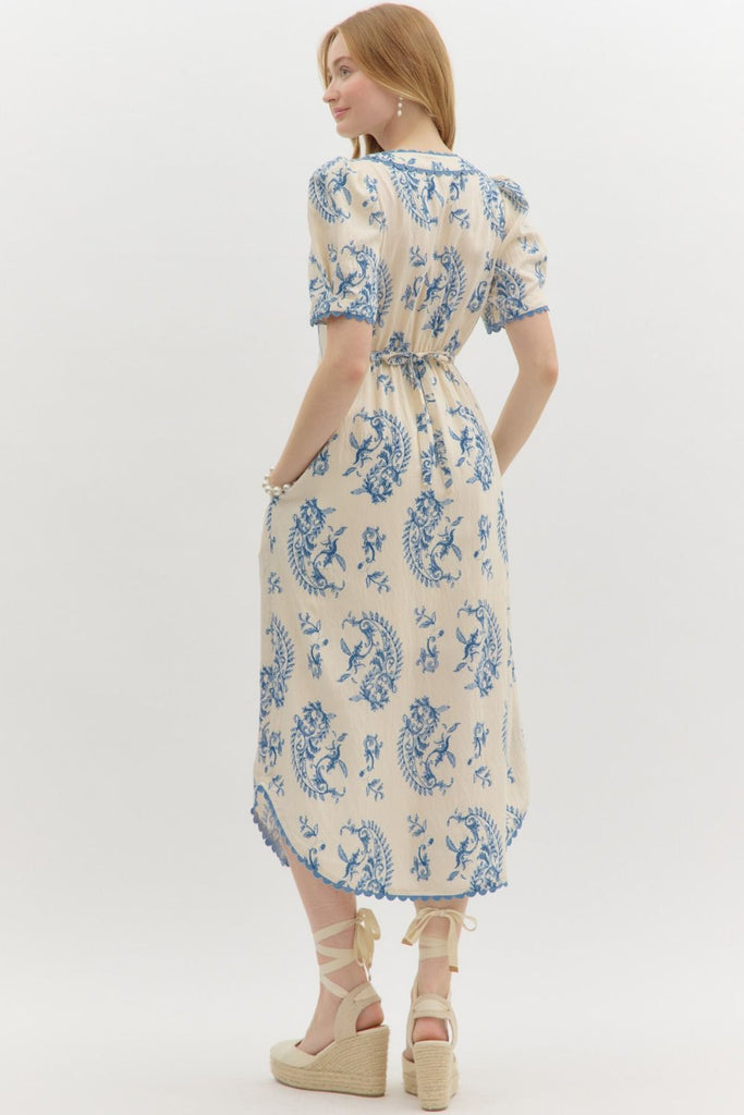 Chambray Paisley Dress