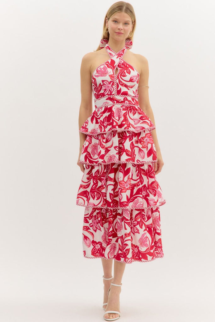 Red Tulip Tiered Dress