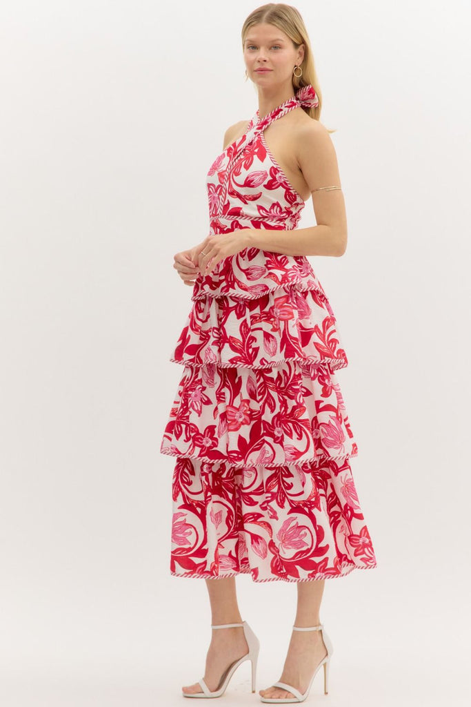 Red Tulip Tiered Dress