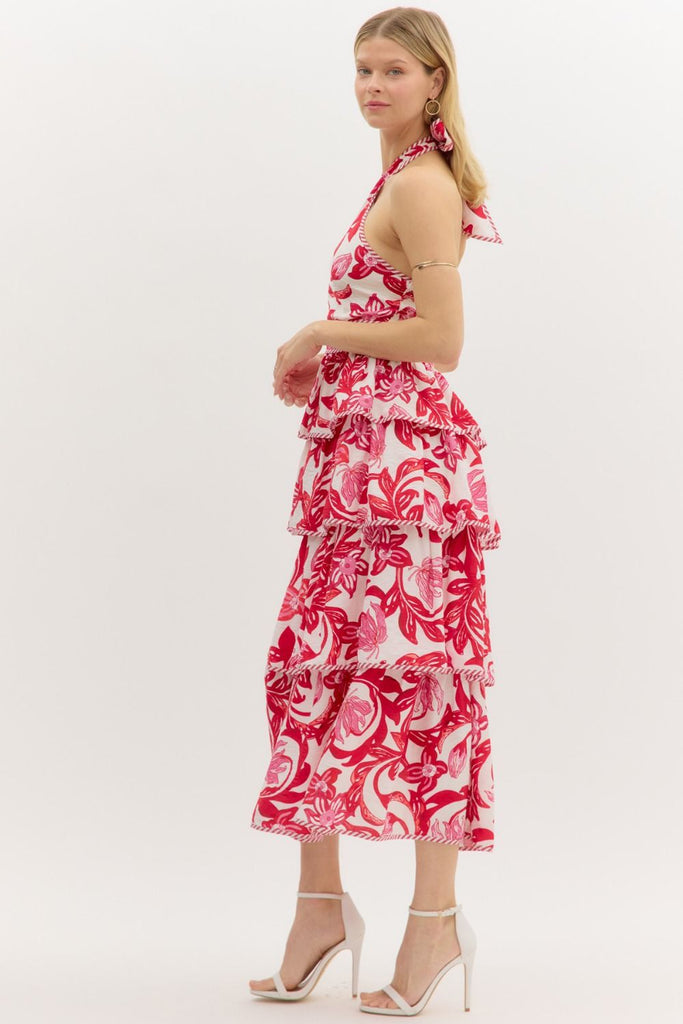Red Tulip Tiered Dress