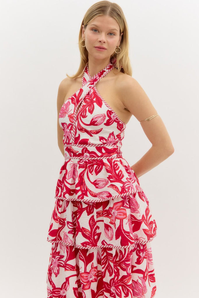 Red Tulip Tiered Dress