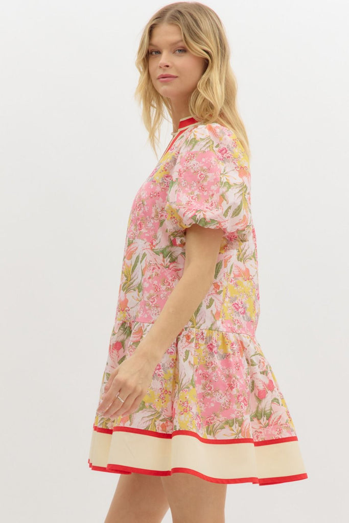 Pink Foliage Dress