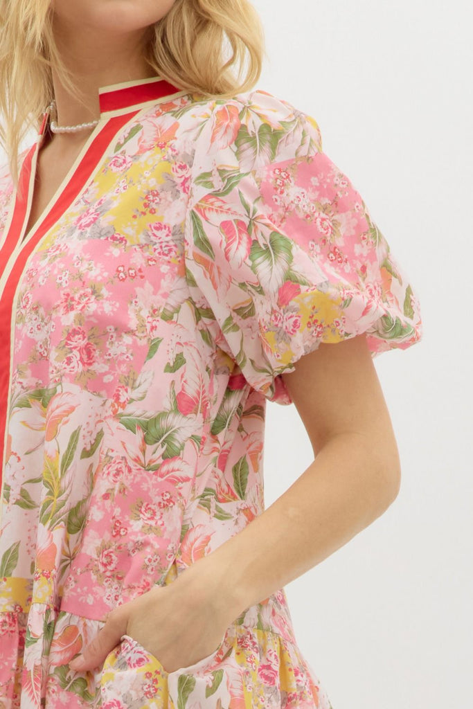 Pink Foliage Dress