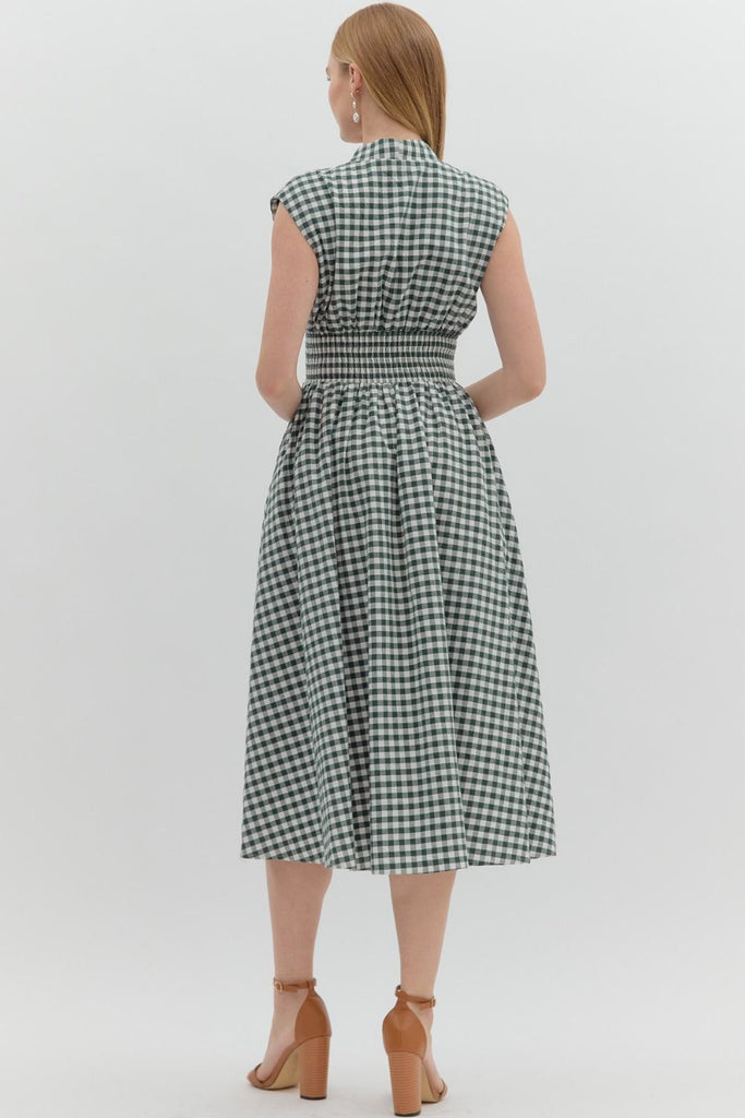 Green Check Savannah Dress