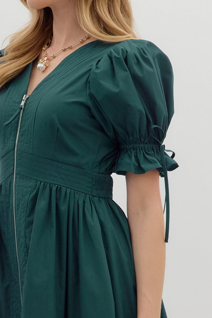 Teal Embroidered Savannah Dress