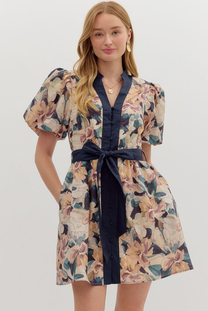 Muted Floral Dress