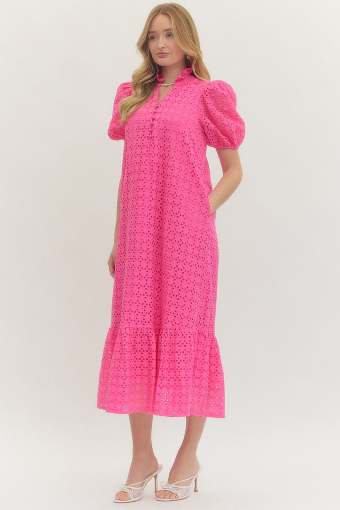 Eyelet Maxi Dress – Striped Box Boutique