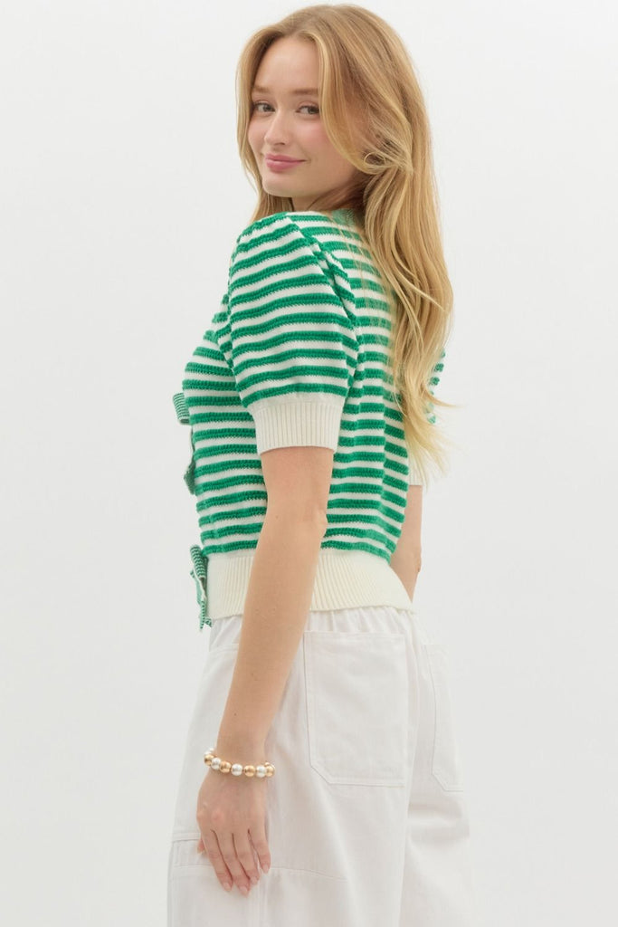 Bow Striped Top