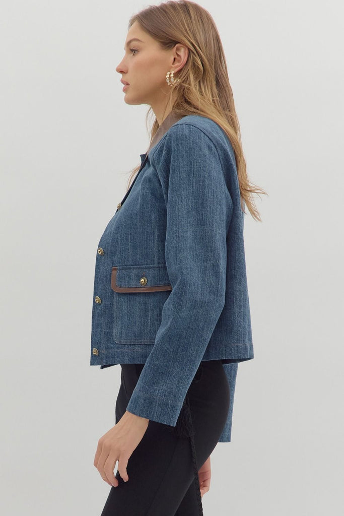 Denim Pocket Blazer