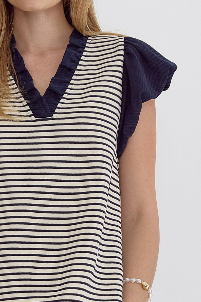 Textured Striped Top
