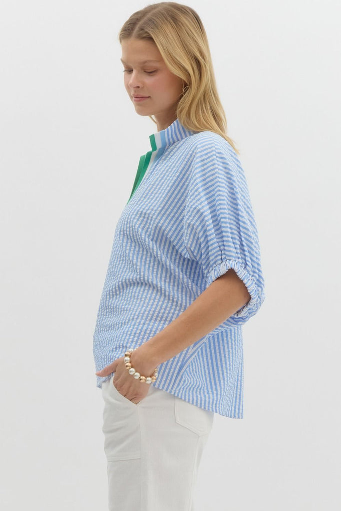 Striped Varsity Top