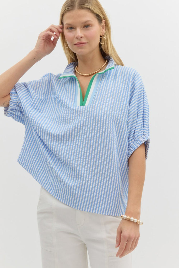 Striped Varsity Top