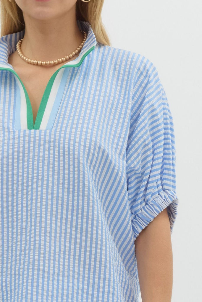 Striped Varsity Top
