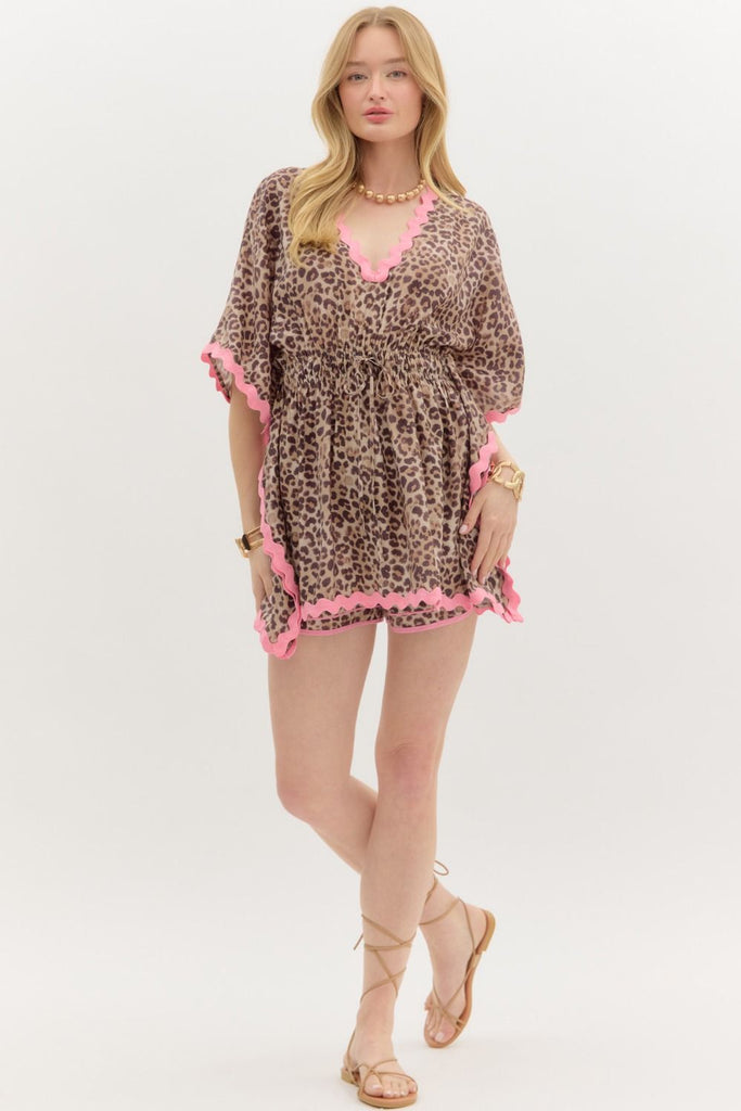 Leopard Ric Rac Cover Up