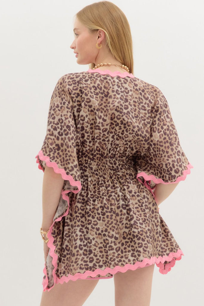 Leopard Ric Rac Cover Up