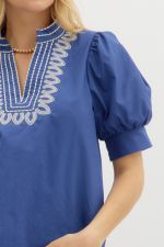 Embroidered Shield Top