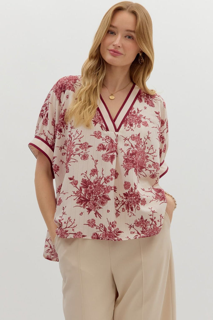 Floral Burst Dolman Top