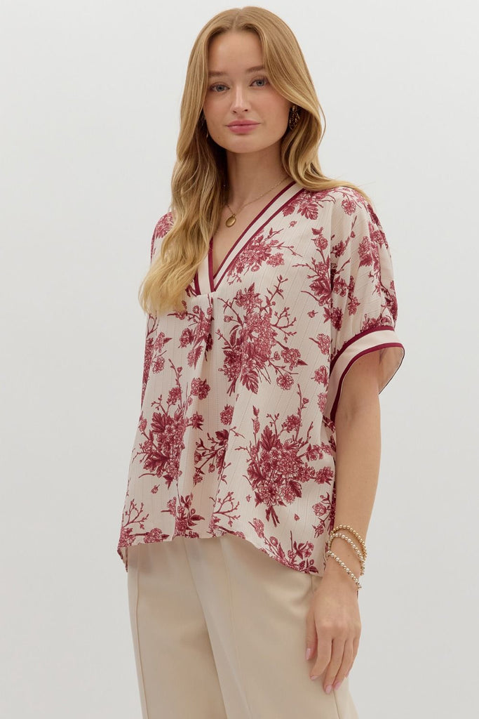 Floral Burst Dolman Top