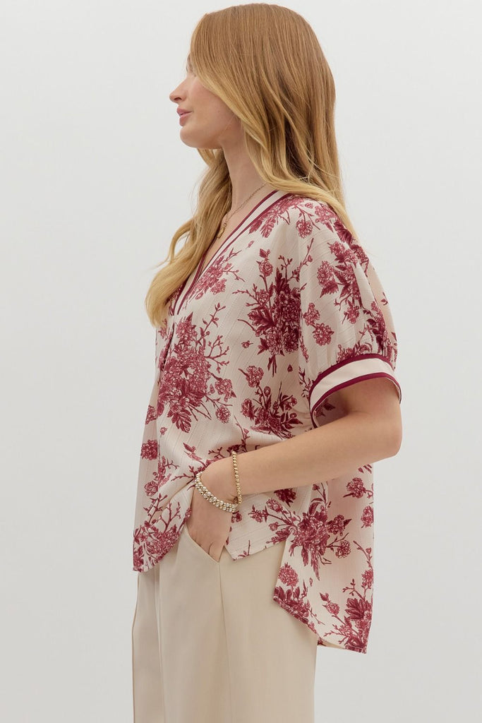 Floral Burst Dolman Top