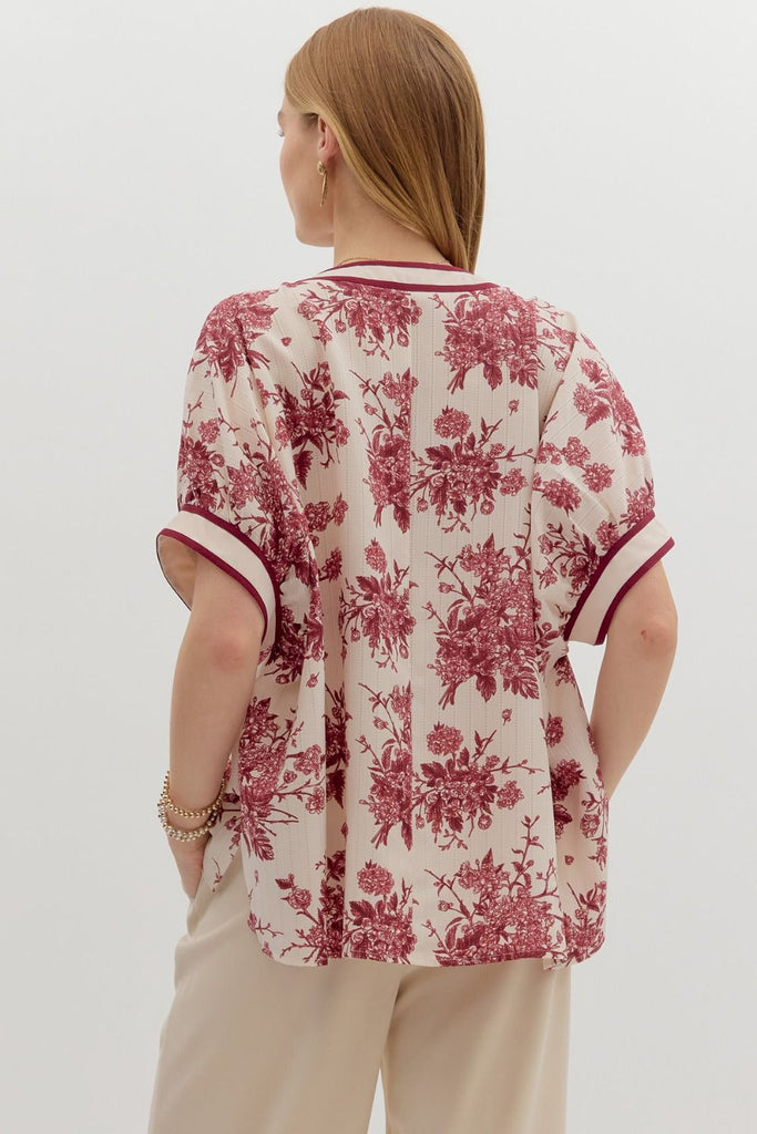Floral Burst Dolman Top