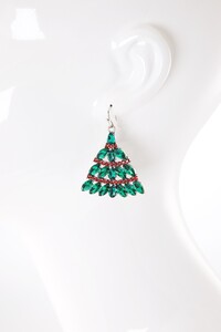 Christmas Tree Gem Earrings