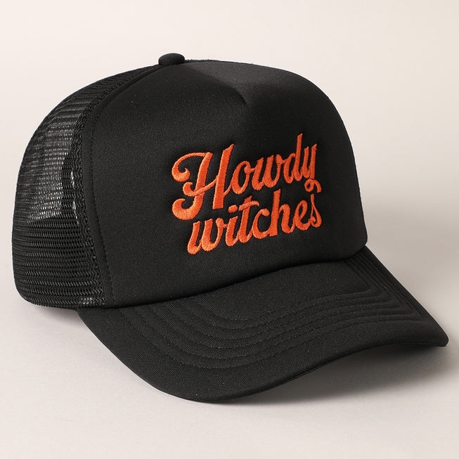 Howdy Witches Embroidered Hat