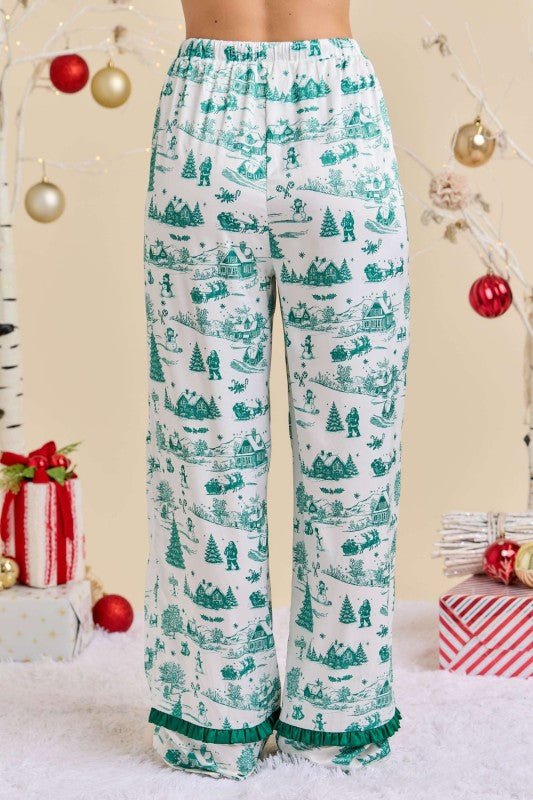 Green Vintage Holiday Pajamas