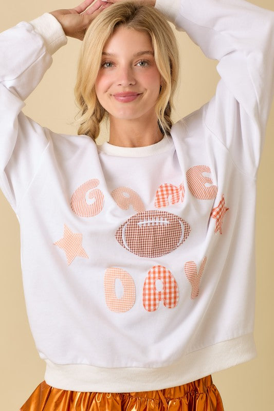 Game Day Patchwork Sweatshirt