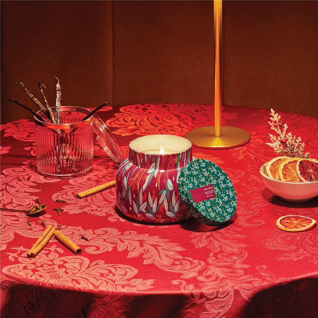 Tinsel Spice Candle Pattern Play Jar