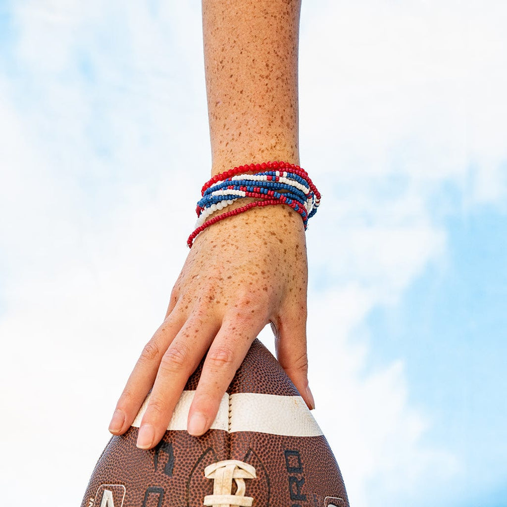 Game Day Color Block Bracelet Set