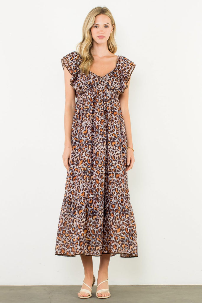 Leopard Flutter Dress