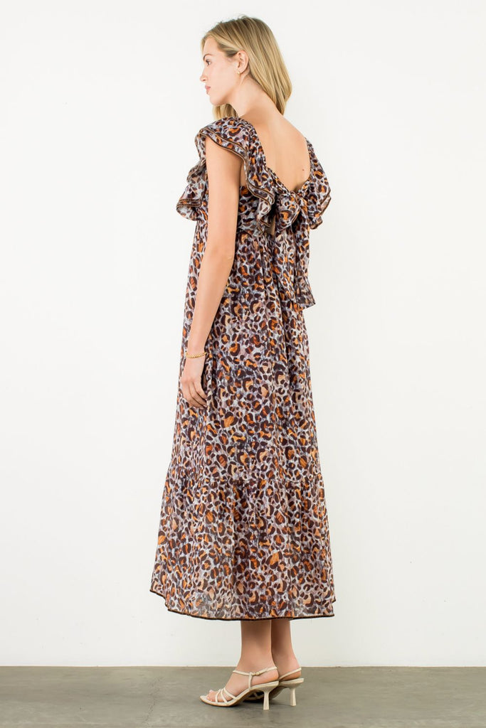 Leopard Flutter Dress