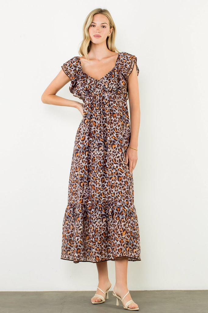 Leopard Flutter Dress
