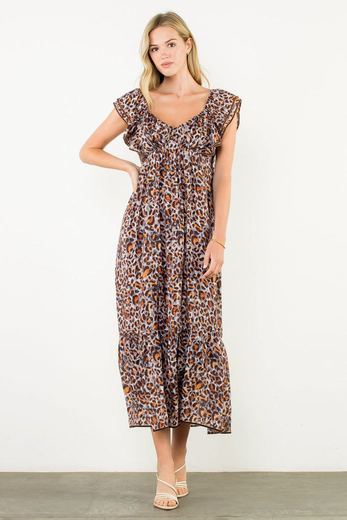 Leopard Flutter Dress