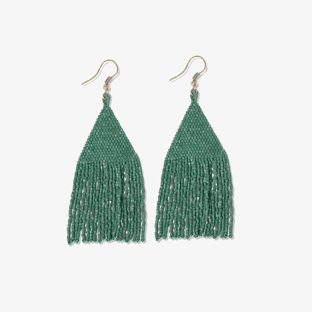 Lexie Solid Beaded Fringe Earrings