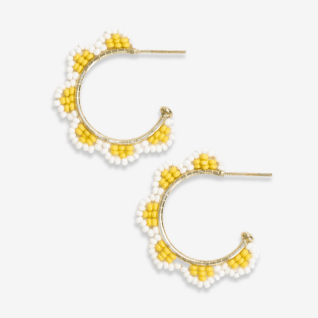 Luna Beaded Scallop Earrings