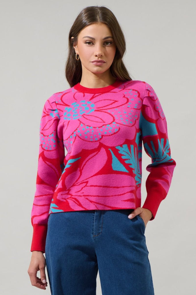 Zinnia Floral Sweater