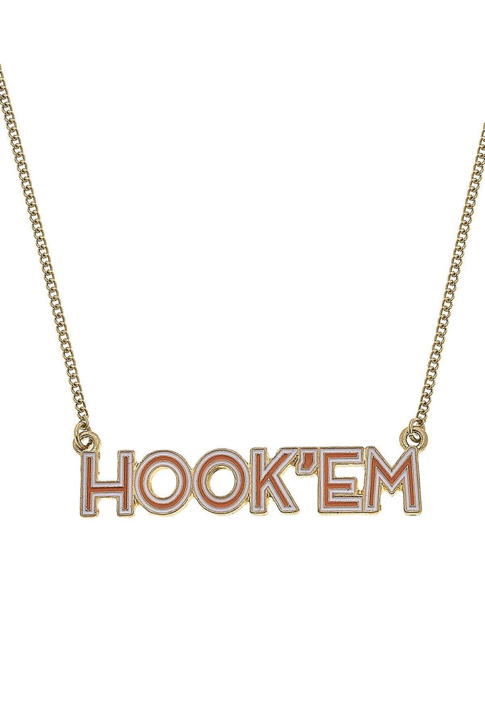 Collegiate Outline Enamel Necklace