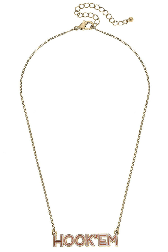 Collegiate Outline Enamel Necklace